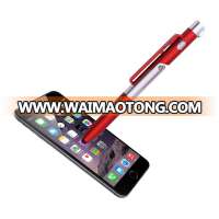 4 in 1 phone holder pen high quality plastic LED light ball pen with lovely logo