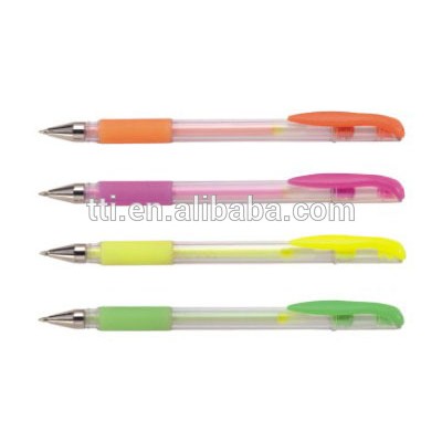 Back to School Logo Imprinted Plastic Gel Pen with grip