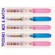 Mix and Match Plastic Pen for Children or kid with printing SA8000 Sedex SMETA 4 pillar audit factory