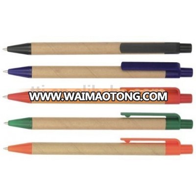 ECO Paper Pen Recycled Promotional Kraft Logo cheap SA8000 SMETA 4 pillar audit China factory environmental friendly pen