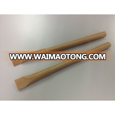 Kraft paper Pen with cap with custom logo Low Cost Promotional Plastic Logo SA8000 China factory audit OEM ODM recycled pen