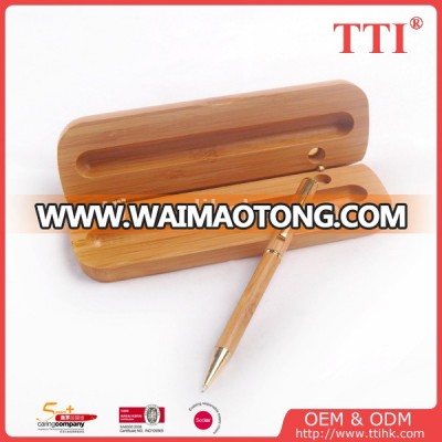 promotion ball pen gift eco friendly wood pen set/wooden pen box