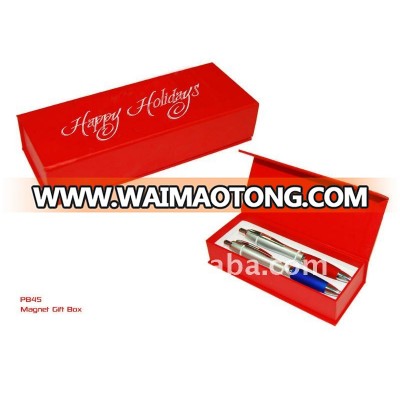 Magnet Closure Paper Gift Box with Custom Graphics for Pen Set