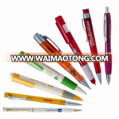 Ball point pen fancy office trendy logo promotional advertising pen with heat transfer OEM ODM