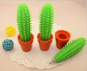 Wholesale 0.5mm Funny Cactus Plastic Cheap Decorative Ballpoint Pens